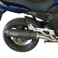 GPR auspuff kompatibel mit  Yamaha Tdm 900 2002-2014, Furore Nero, Doppelt homologierter legaler Slip-On-Auspuff mit ABE, einschließlich abnehmbarer DB-Killer, Link Pipes und Katalysatoren 