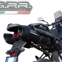 GPR auspuff kompatibel mit  Yamaha Xt 660 Z Teneré 2008-2016, Furore Nero, Doppelt homologierter legaler Slip-On-Auspuff mit ABE, einschließlich abnehmbarer DB-Killer, Link Pipes und Katalysatoren 