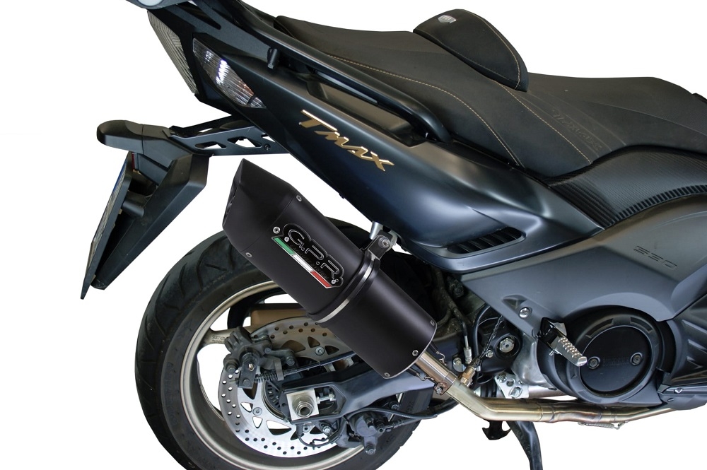 GPR auspuff kompatibel mit  Yamaha T-Max 560 2022-2024, Furore Nero, Racing-Komplettsystem-Auspuff, einschließlich Krümmer und abnehmbarem DB-Killer 