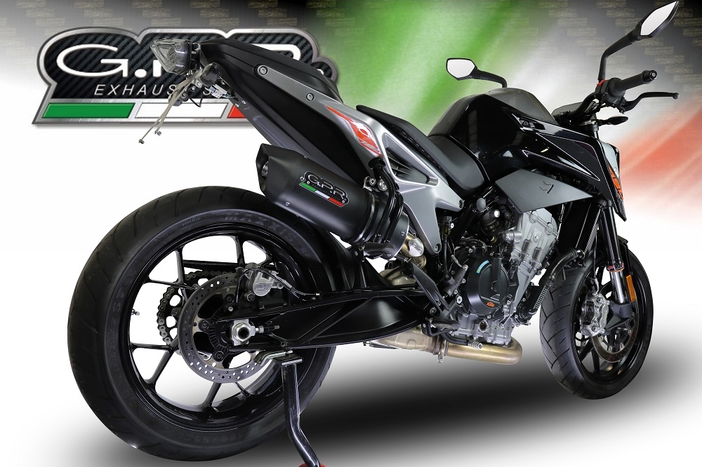 GPR auspuff kompatibel mit  Ktm Duke 790 2017-2020, Furore Nero, Rennauspuff, mit Verbindungsrohren, Artikel ohne Genehmigung 