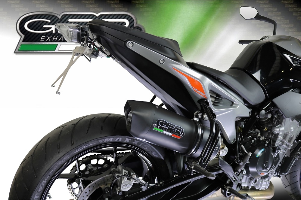 GPR auspuff kompatibel mit  Ktm Duke 790 2017-2020, Furore Nero, Rennauspuff, mit Verbindungsrohren, Artikel ohne Genehmigung 