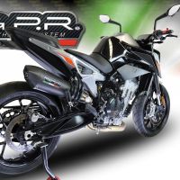 GPR auspuff kompatibel mit  Ktm Duke 790 2021-2024, New Grand Prix Evo Black Titanium, Zugelassener legaler Slip-On-Auspuff mit Abe, einschließlich abnehmbarem DB-Killer und Verbindungsrohr 