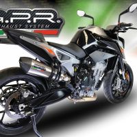 GPR auspuff kompatibel mit  Ktm Duke 790 2017-2020, New Grand Prix Evo Titanium, Zugelassener legaler Slip-On-Auspuff mit Abe, einschließlich abnehmbarem DB-Killer und Verbindungsrohr 