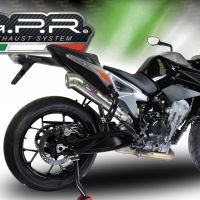 GPR auspuff kompatibel mit  Ktm Duke 790 2017-2020, Powercone Evo, Zugelassener legaler Slip-On-Auspuff mit Abe, einschließlich abnehmbarem DB-Killer und Verbindungsrohr 