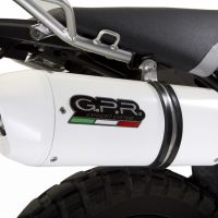 GPR auspuff kompatibel mit  Yamaha Tricker 250 2005-2008, Albus Ceramic, Zugelassener legaler Slip-On-Auspuff mit Abe, einschließlich abnehmbarem DB-Killer und Verbindungsrohr 