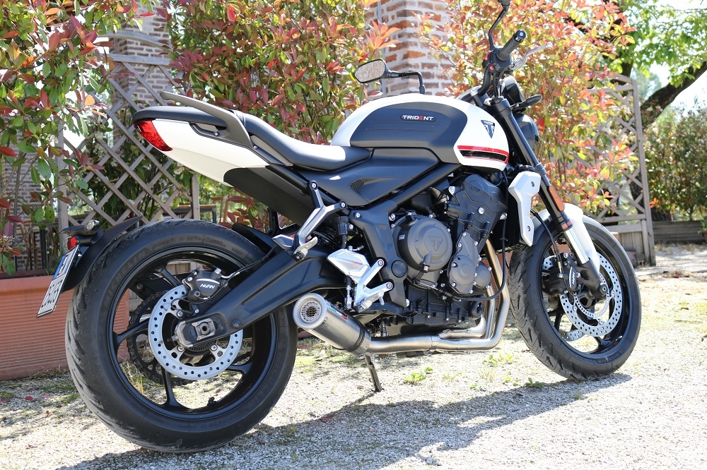 GPR auspuff kompatibel mit  Triumph Trident 660 2021-2024, M3 Inox , Racing-Komplettsystem-Auspuff, einschließlich Krümmer und abnehmbarem DB-Killer 