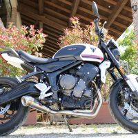 GPR auspuff kompatibel mit  Triumph Trident 660 2021-2024, Powercone Evo, Racing-Komplettsystem-Auspuff, einschließlich Krümmer und abnehmbarem DB-Killer 