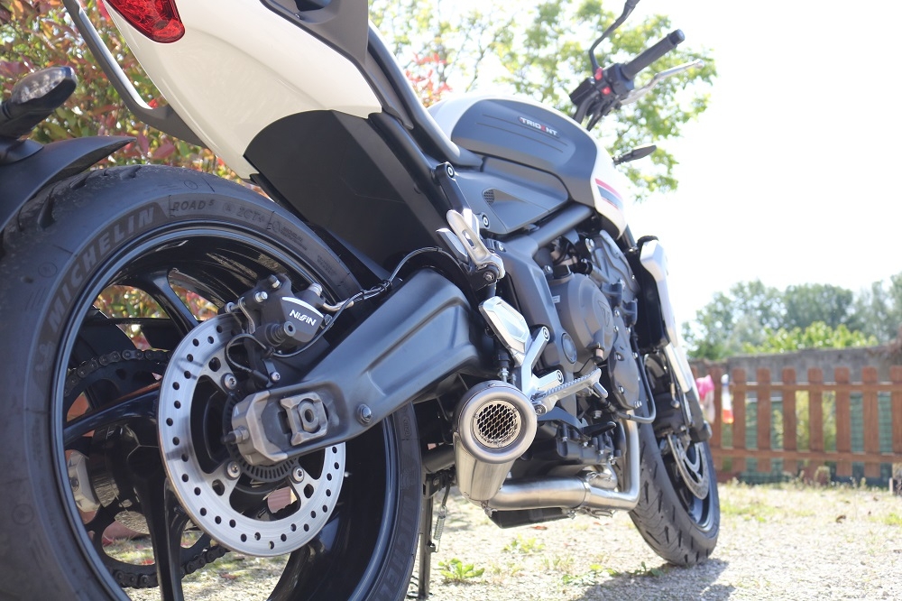 GPR auspuff kompatibel mit  Triumph Trident 660 2021-2024, Powercone Evo, Racing-Komplettsystem-Auspuff, einschließlich Krümmer und abnehmbarem DB-Killer 