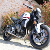 GPR auspuff kompatibel mit  Triumph Trident 660 2021-2024, Powercone Evo, Racing-Komplettsystem-Auspuff, einschließlich Krümmer und abnehmbarem DB-Killer 