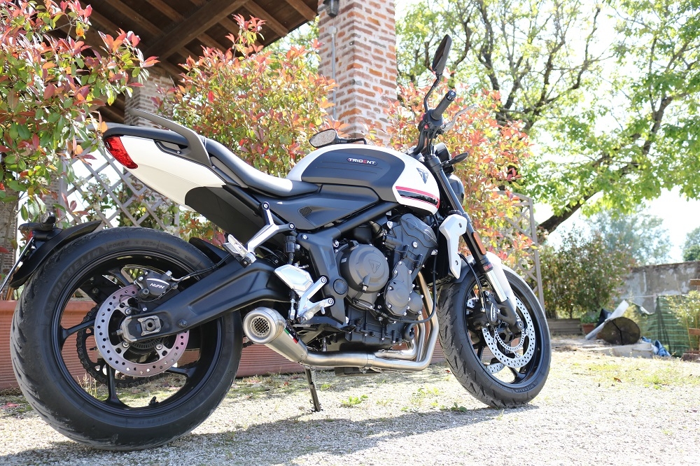GPR auspuff kompatibel mit  Triumph Trident 660 2021-2024, Powercone Evo, Racing-Komplettsystem-Auspuff, einschließlich Krümmer und abnehmbarem DB-Killer 