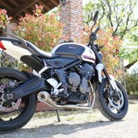 GPR auspuff kompatibel mit  Triumph Trident 660 2021-2024, Powercone Evo, Racing-Komplettsystem-Auspuff, einschließlich Krümmer und abnehmbarem DB-Killer 