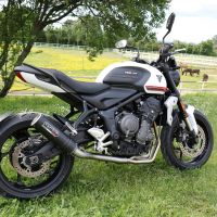 GPR auspuff kompatibel mit  Triumph Trident 660 2021-2024, M3 Black Titanium, Racing-Komplettsystem-Auspuff, einschließlich Krümmer und abnehmbarem DB-Killer 