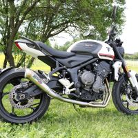 GPR auspuff kompatibel mit  Triumph Trident 660 2021-2024, Powercone Evo, Racing-Komplettsystem-Auspuff, einschließlich Krümmer und abnehmbarem DB-Killer 