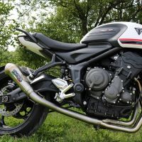 GPR auspuff kompatibel mit  Triumph Trident 660 2021-2024, Powercone Evo, Racing-Komplettsystem-Auspuff, einschließlich Krümmer und abnehmbarem DB-Killer 