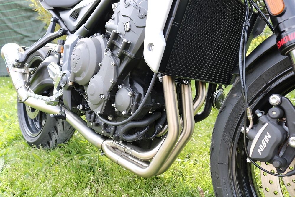 GPR auspuff kompatibel mit  Triumph Trident 660 2021-2024, Powercone Evo, Racing-Komplettsystem-Auspuff, einschließlich Krümmer und abnehmbarem DB-Killer 