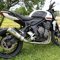 GPR auspuff kompatibel mit  Triumph Trident 660 2021-2024, M3 Inox , Racing-Komplettsystem-Auspuff, einschließlich Krümmer und abnehmbarem DB-Killer 