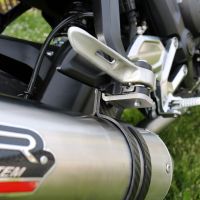 GPR auspuff kompatibel mit  Triumph Trident 660 2021-2024, M3 Titanium Natural, Homologierte auspuff mit verbindungsrohr und katalysator 