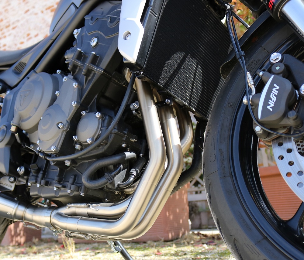 GPR auspuff kompatibel mit  Triumph Trident 660 2021-2024, M3 Inox , Racing-Komplettsystem-Auspuff, einschließlich Krümmer und abnehmbarem DB-Killer 