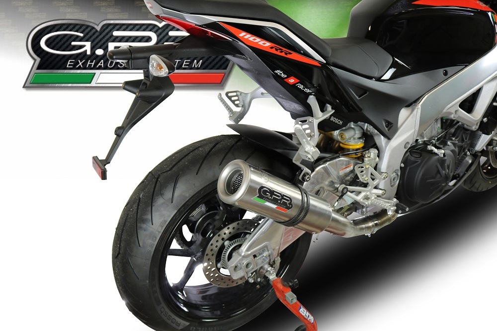 GPR auspuff kompatibel mit  Aprilia Tuono V4 1100 -Rr -Factory 2015-2016, M3 Inox , Rennauspuff, mit Verbindungsrohren, Artikel ohne Genehmigung 