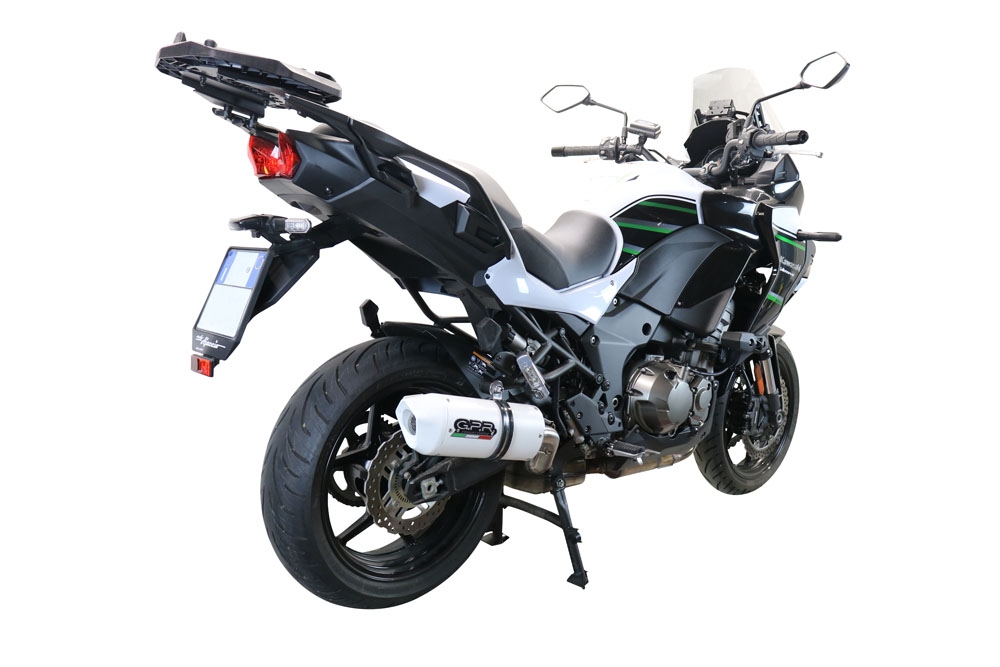 GPR auspuff kompatibel mit  Kawasaki Versys 1000 I.E. 2021-2024, Albus Evo4, Zugelassener legaler Slip-On-Auspuff mit Abe, einschließlich abnehmbarem DB-Killer und Verbindungsrohr 