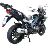 GPR auspuff kompatibel mit  Kawasaki Versys 1000 I.E. 2021-2024, Albus Evo4, Zugelassener legaler Slip-On-Auspuff mit Abe, einschließlich abnehmbarem DB-Killer und Verbindungsrohr 