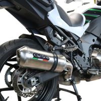 GPR auspuff kompatibel mit  Kawasaki Versys 1000 I.E. 2021-2024, Satinox , Zugelassener legaler Slip-On-Auspuff mit Abe, einschließlich abnehmbarem DB-Killer und Verbindungsrohr 