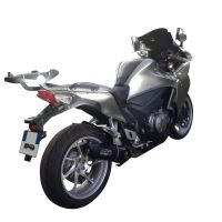 GPR auspuff kompatibel mit  Honda Vfr 1200 F I.E. 2010-2016, Furore Nero, Zugelassener legaler Slip-On-Auspuff mit Abe, einschließlich abnehmbarem DB-Killer und Verbindungsrohr 