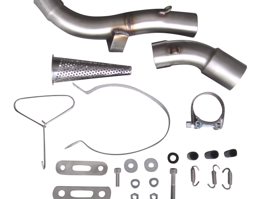 GPR auspuff kompatibel mit  Honda Vfr 1200 F I.E. 2010-2016, M3 Inox , Zugelassener legaler Slip-On-Auspuff mit Abe, einschließlich abnehmbarem DB-Killer und Verbindungsrohr 