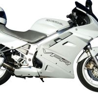 GPR auspuff kompatibel mit  Honda Vfr 750 F 1994-1997, Albus Ceramic, Zugelassener legaler Slip-On-Auspuff mit Abe, einschließlich abnehmbarem DB-Killer und Verbindungsrohr 