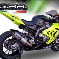GPR auspuff kompatibel mit  Bmw S 1000 RR -M  2010-2014, M3 Titanium Natural, Zugelassener legaler Vollanlagenauspuff mit ABE, inklusive herausnehmbarem DB-Killer 