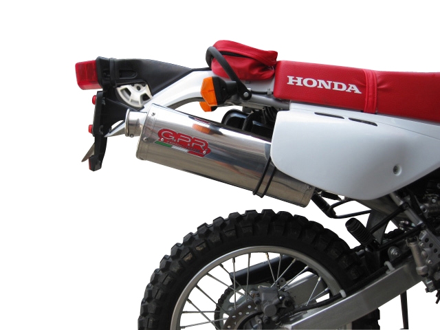 GPR auspuff kompatibel mit  Honda Xr 650 R 2000-2008, Trioval, Zugelassener legaler Slip-On-Auspuff mit Abe, einschließlich abnehmbarem DB-Killer und Verbindungsrohr 