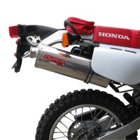 GPR auspuff kompatibel mit  Honda Xr 650 R 2000-2008, Trioval, Zugelassener legaler Slip-On-Auspuff mit Abe, einschließlich abnehmbarem DB-Killer und Verbindungsrohr 