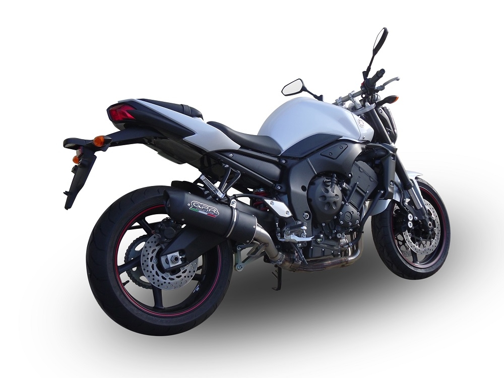 GPR auspuff kompatibel mit  Yamaha Yzf R6 2003-2005, Furore Nero, Zugelassener legaler Slip-On-Auspuff mit ABE, inklusive abnehmbarem DB-Killer, Verbindungsrohr und Katalysator 