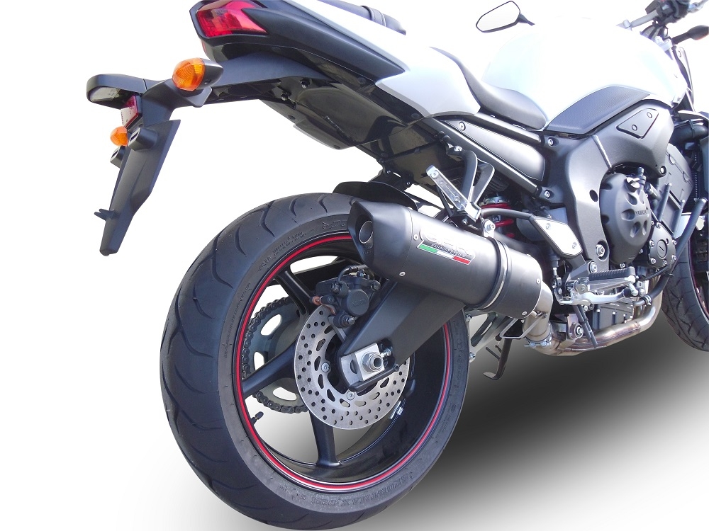 GPR auspuff kompatibel mit  Yamaha Yzf R6 2003-2005, Furore Nero, Zugelassener legaler Slip-On-Auspuff mit ABE, inklusive abnehmbarem DB-Killer, Verbindungsrohr und Katalysator 