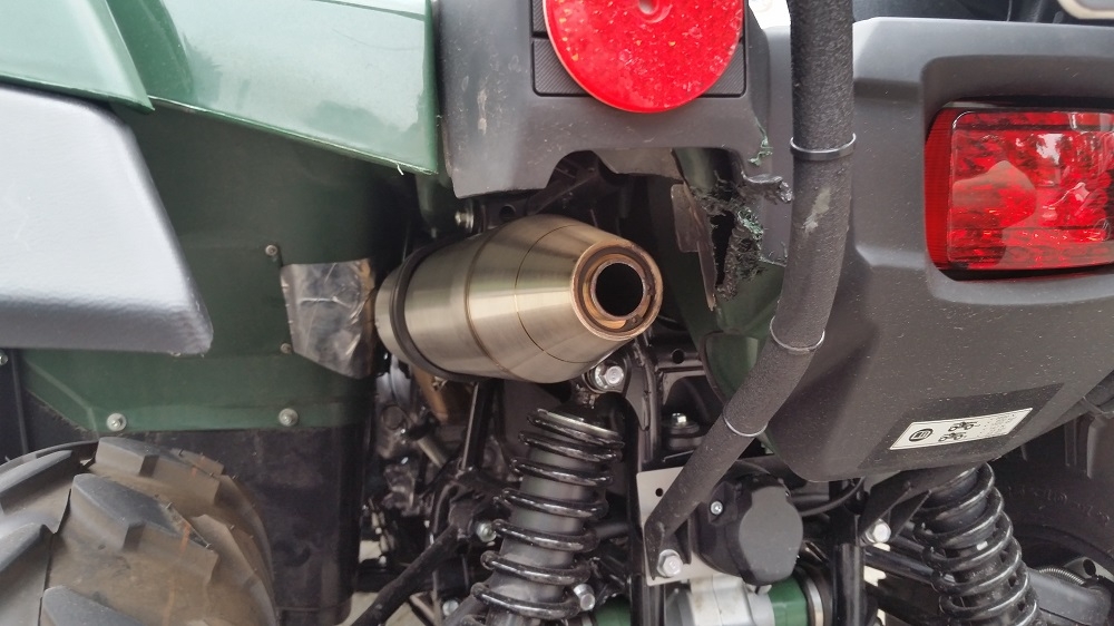 GPR auspuff kompatibel mit  Yamaha Grizzly 550 2007-2024, Deeptone Atv, Zugelassener legaler Slip-On-Auspuff mit Abe, einschließlich abnehmbarem DB-Killer und Verbindungsrohr 