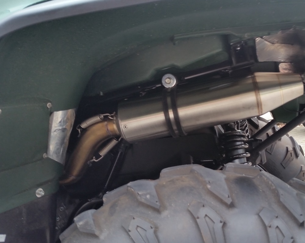 GPR auspuff kompatibel mit  Yamaha Grizzly 550 2007-2024, Deeptone Atv, Zugelassener legaler Slip-On-Auspuff mit Abe, einschließlich abnehmbarem DB-Killer und Verbindungsrohr 