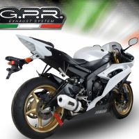 GPR auspuff kompatibel mit  Yamaha Yzf R6 2006-2020, Albus Ceramic, Zugelassener legaler Slip-On-Auspuff mit Abe, einschließlich abnehmbarem DB-Killer und Verbindungsrohr 
