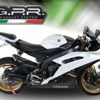 GPR auspuff kompatibel mit  Yamaha Yzf R6 2006-2020, Furore Nero, Zugelassener legaler Slip-On-Auspuff mit Abe, einschließlich abnehmbarem DB-Killer und Verbindungsrohr 
