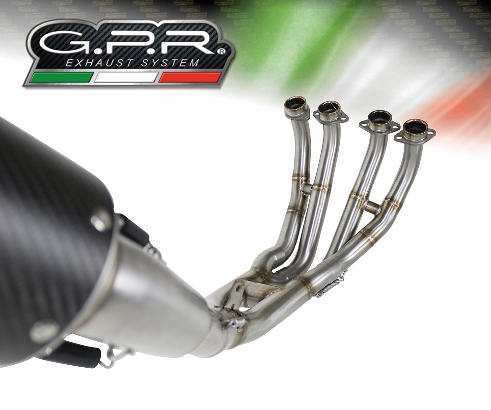 GPR auspuff kompatibel mit  Yamaha Yzf R6 2017-2024, M3 Titanium Natural, Kompletter Rennauspuff, geliefert mit spezifischem Krümmer, Artikel ohne Homologation 