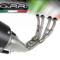 GPR auspuff kompatibel mit  Yamaha Yzf R6 2017-2024, M3 Titanium Natural, Kompletter Rennauspuff, geliefert mit spezifischem Krümmer, Artikel ohne Homologation 