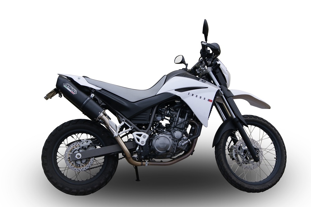 GPR auspuff kompatibel mit  Yamaha Xt 660 X-R  2004-2014, Furore Nero, Doppelt homologierter legaler Slip-On-Auspuff mit ABE, einschließlich abnehmbarer DB-Killer, Link Pipes und Katalysatoren 