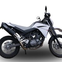 GPR auspuff kompatibel mit  Yamaha Xt 660 X-R  2004-2014, Furore Nero, Doppelt homologierter legaler Slip-On-Auspuff mit ABE, einschließlich abnehmbarer DB-Killer, Link Pipes und Katalysatoren 