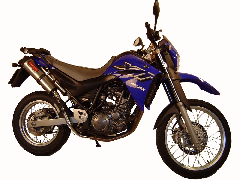 GPR auspuff kompatibel mit  Yamaha Xt 660 X-R  2004-2014, Trioval, Doppelt homologierter legaler Slip-On-Auspuff mit ABE, einschließlich abnehmbarer DB-Killer, Link Pipes und Katalysatoren 