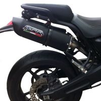 GPR auspuff kompatibel mit  Yamaha MT03 660 2006-2013, Furore Nero, Doppelt homologierter legaler Slip-On-Auspuff mit ABE, einschließlich abnehmbarer DB-Killer, Link Pipes und Katalysatoren 