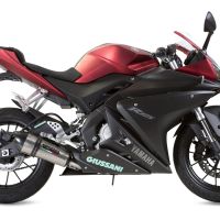 GPR auspuff kompatibel mit  Yamaha Yzf-R 125  2017-2018, New Grand Prix Evo Titanium, Homologierte auspuff mit verbindungsrohr und katalysator 