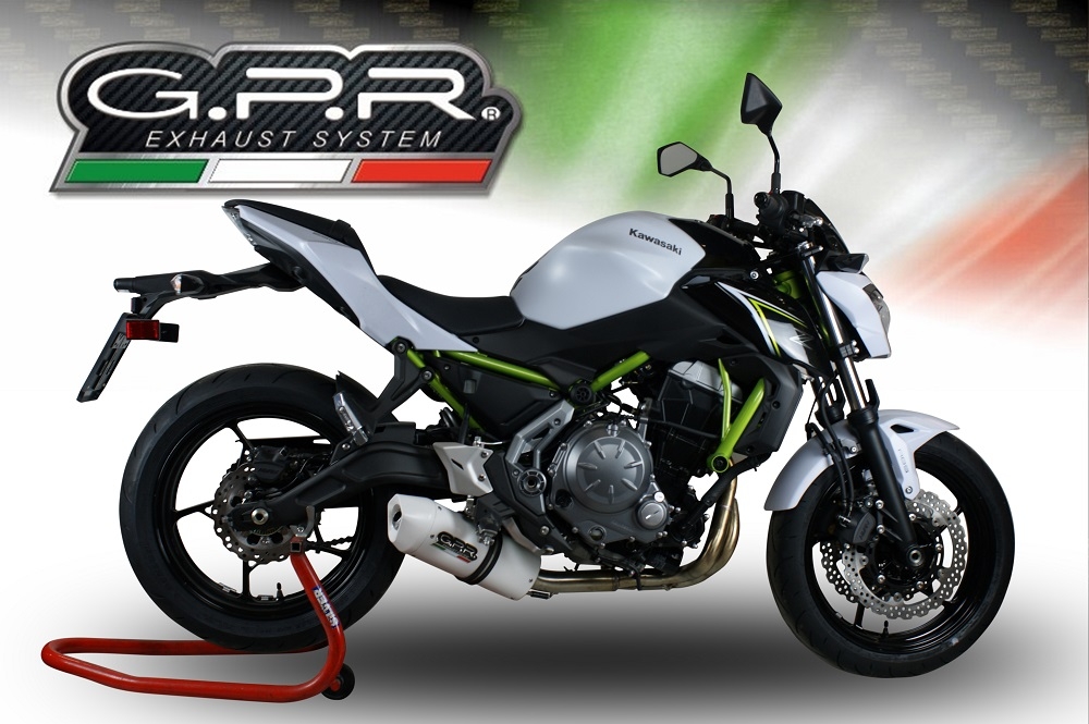 GPR auspuff kompatibel mit  Kawasaki Z 650 2017-2020, Albus Evo4, Homologierte auspuff mit verbindungsrohr und katalysator 