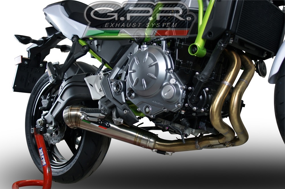 GPR auspuff kompatibel mit  Kawasaki Ninja 650 2021-2022, Powercone Evo, Racing-Komplettsystem-Auspuff, einschließlich Krümmer und abnehmbarem DB-Killer 