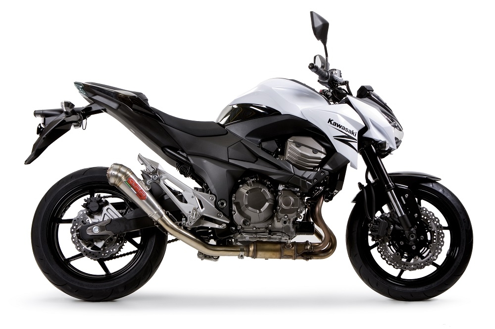 GPR auspuff kompatibel mit  Kawasaki Z 800 E 2009-2016, Powercone Evo, Zugelassener legaler Slip-On-Auspuff mit Abe, einschließlich abnehmbarem DB-Killer und Verbindungsrohr 