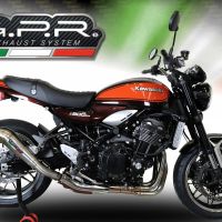 GPR auspuff kompatibel mit  Kawasaki Z 900 RS 2018-2020, Powercone Evo, Zugelassener legaler Slip-On-Auspuff mit Abe, einschließlich abnehmbarem DB-Killer und Verbindungsrohr 