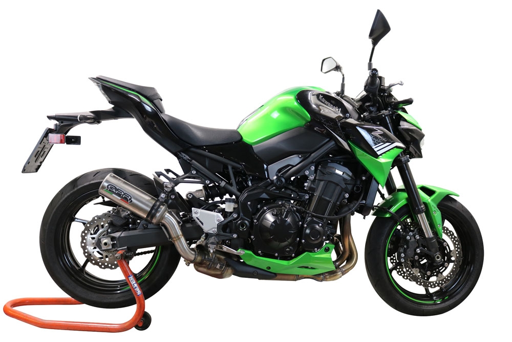 GPR auspuff kompatibel mit  Kawasaki Z 900 2021-2024, M3 Inox , Zugelassener legaler Slip-On-Auspuff mit Abe, einschließlich abnehmbarem DB-Killer und Verbindungsrohr 